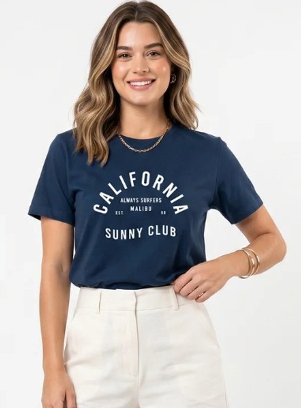 T-shirt Feminina Marinho California