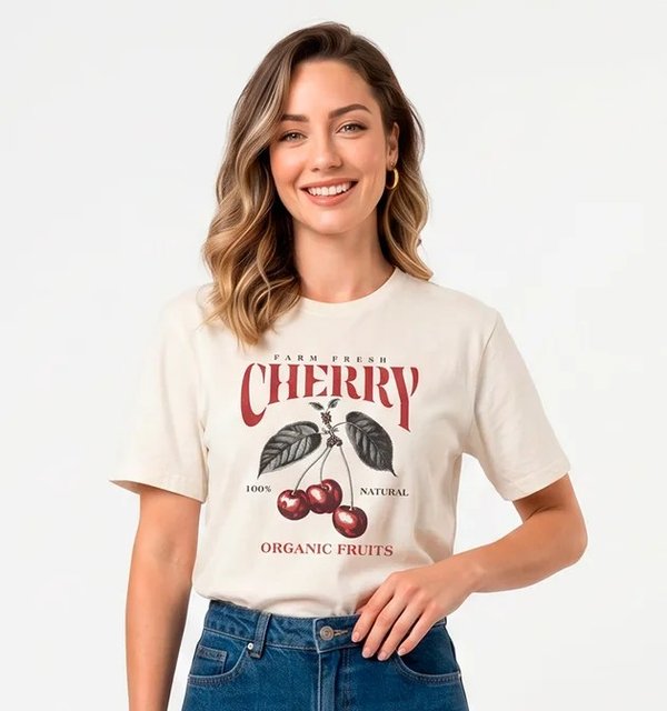 T-shirt Feminina Off Cherry 1