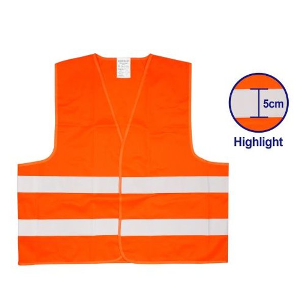 Chaleco Reflectivo color Naranja fluor Tam XL