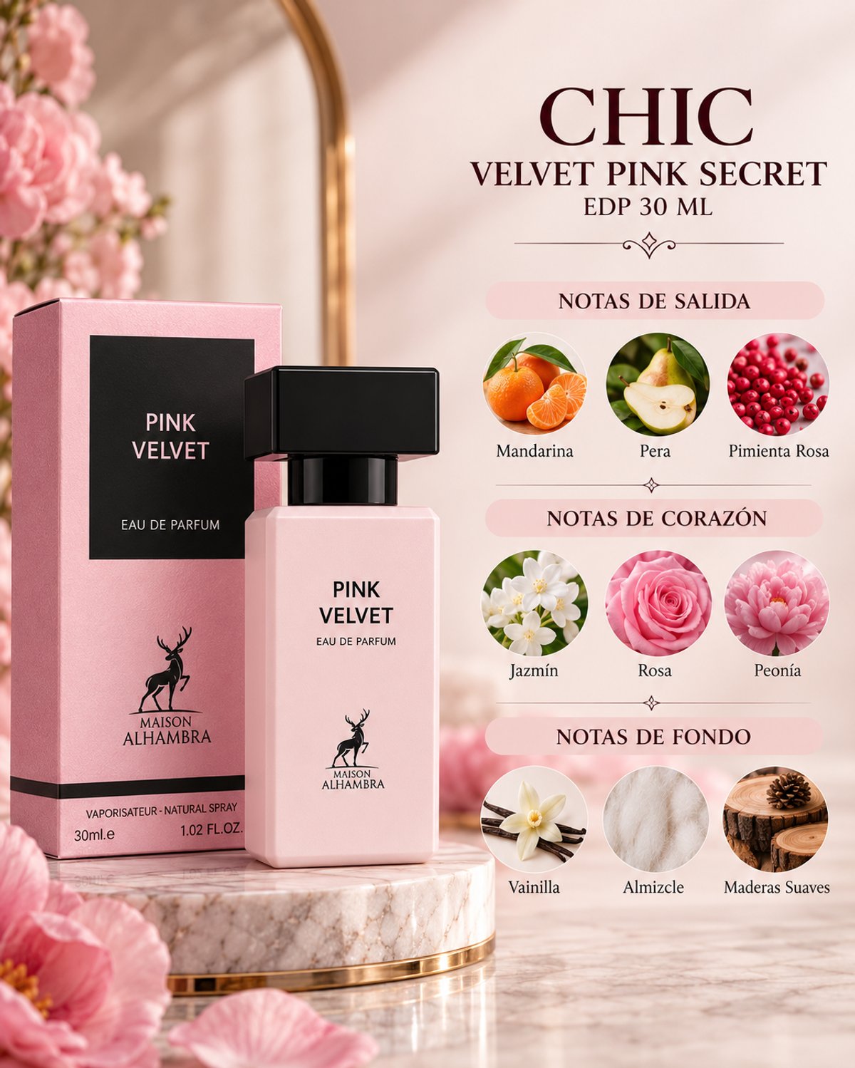 CHIC VELVET PINK SECRET EDP 30 ML  - 2