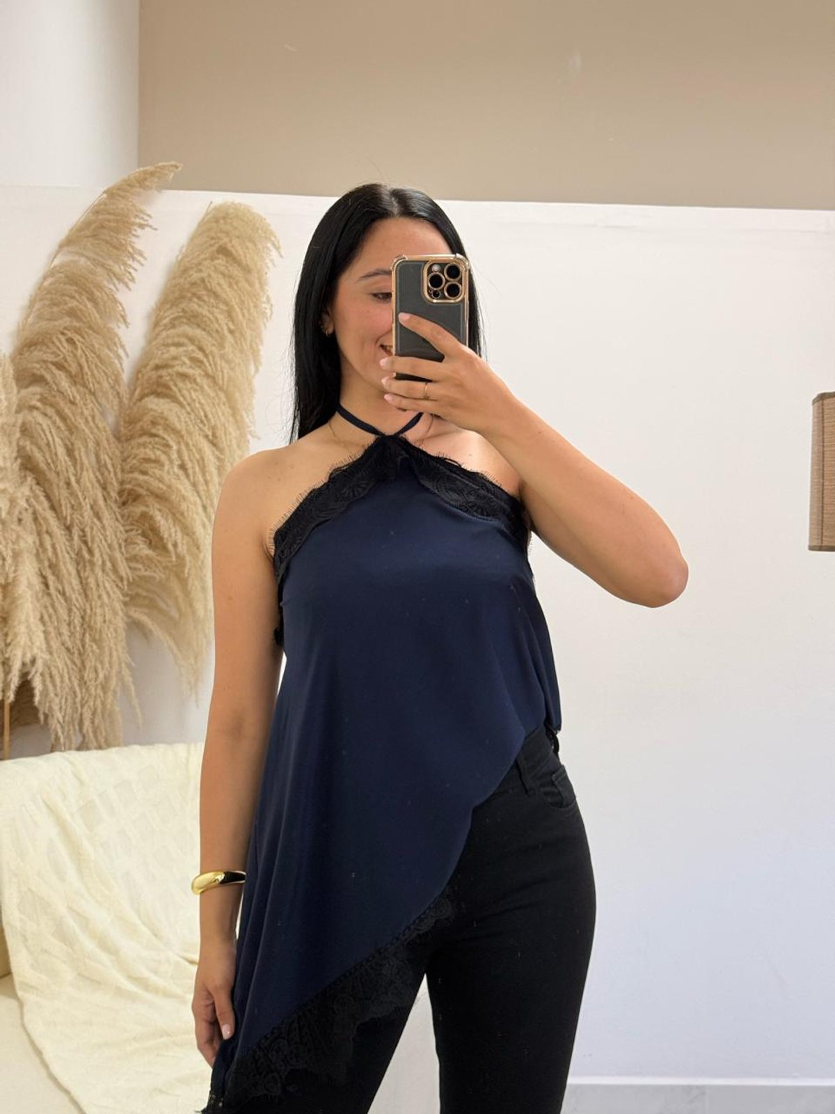 BLUSA CUELLO ENCAJE  - 2