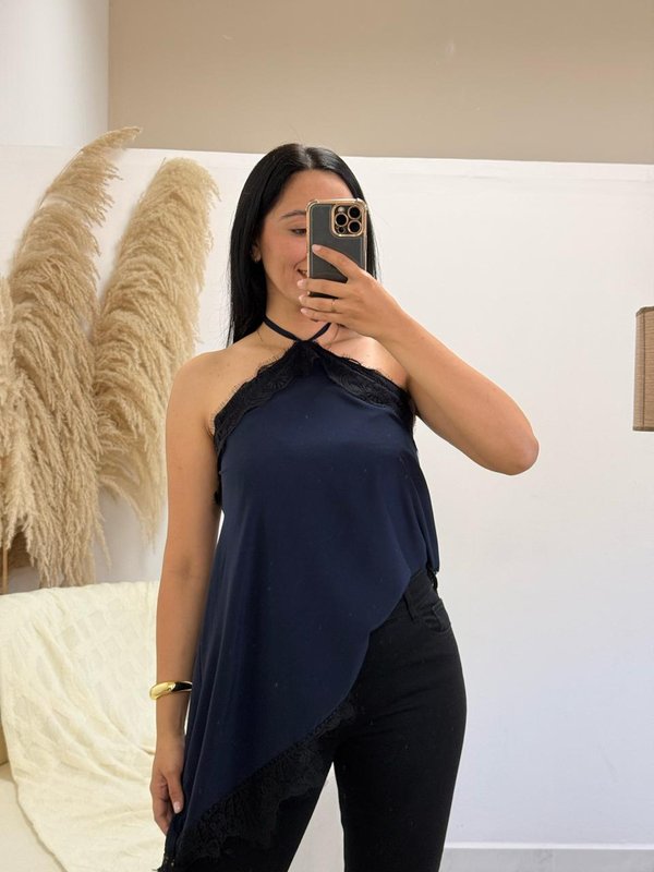 BLUSA CUELLO ENCAJE 