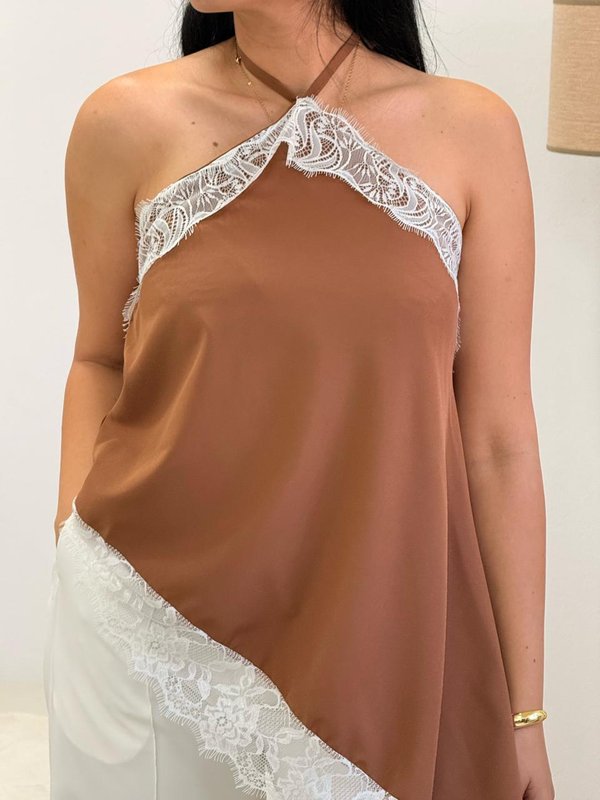 BLUSA CUELLO ENCAJE 