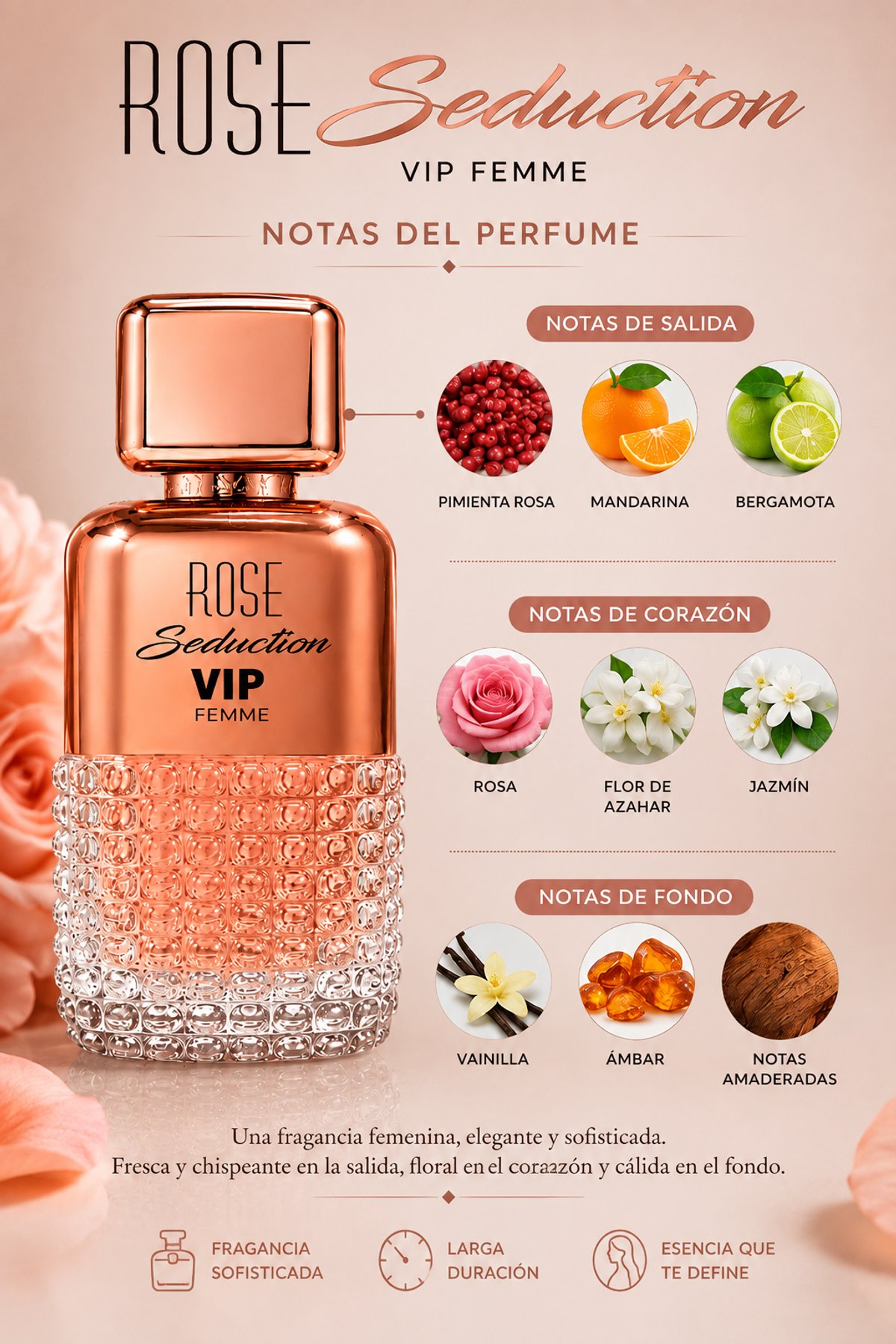 ROSE SEDUCTION - VIP POUR FEMME 100 ML - 4
