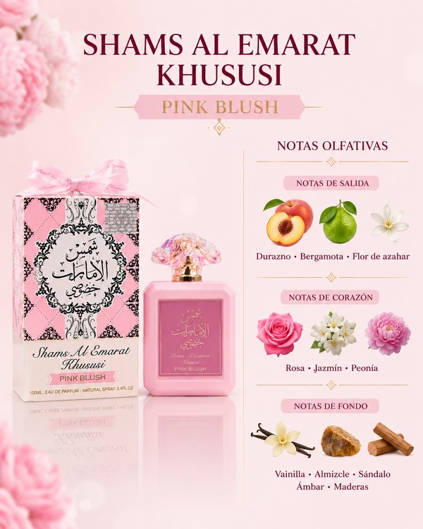 ARD AL ZAAFARAN SHAMS AL EMARAT KHUSUSI PINK BLUSH 100 ML
