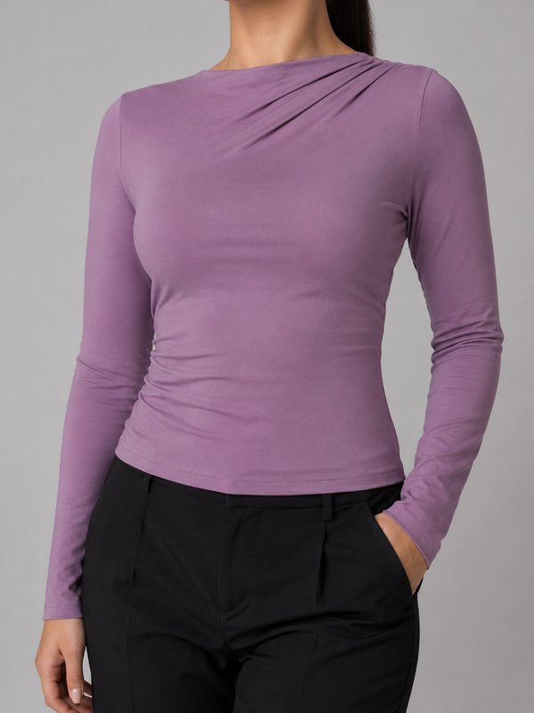 PROMO MANGAS LARGAS - Mini Polera c/ gomas en los costados  