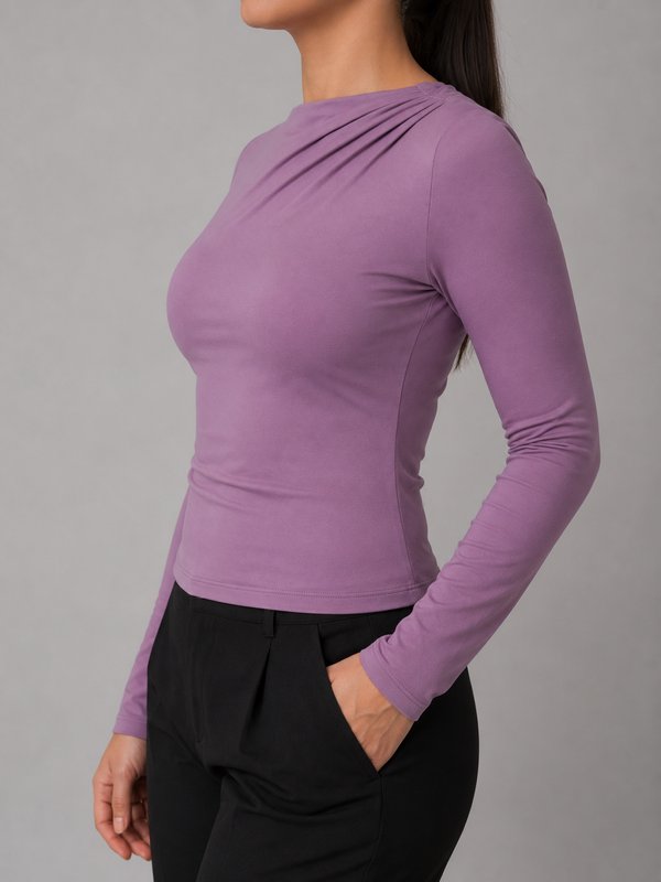 PROMO MANGAS LARGAS - Mini Polera c/ gomas en los costados  
