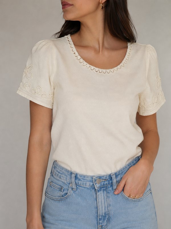BLUSA C/ DETALLE DE ENCAJE 