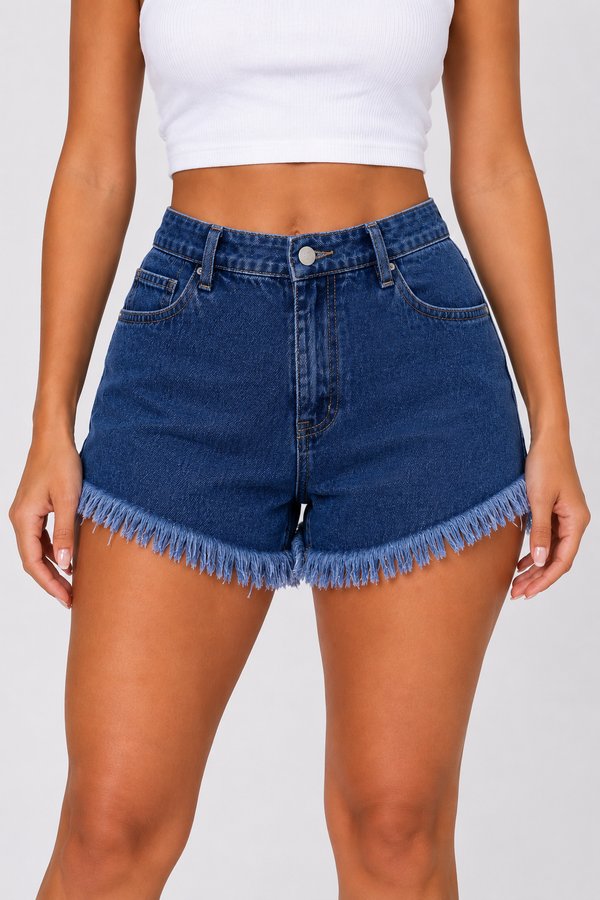 SHORT DENIM CON FLECOS