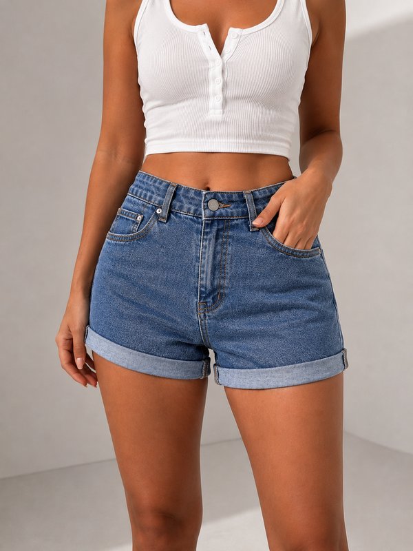 SHORT MOM NEVADO 