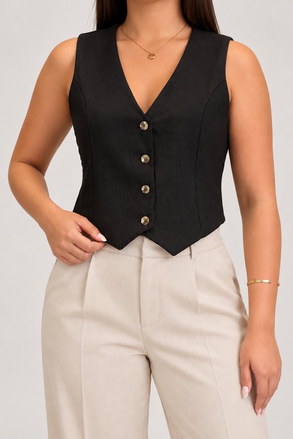 CHALECO DE LINO #04001447
