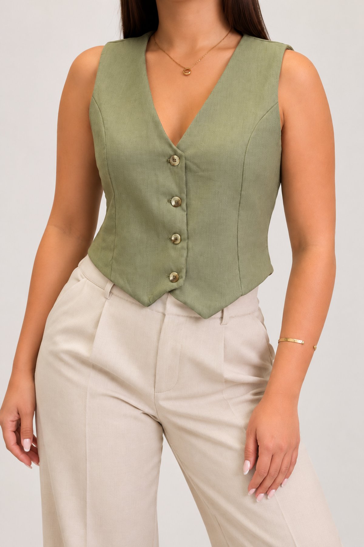 CHALECO DE LINO #04001447