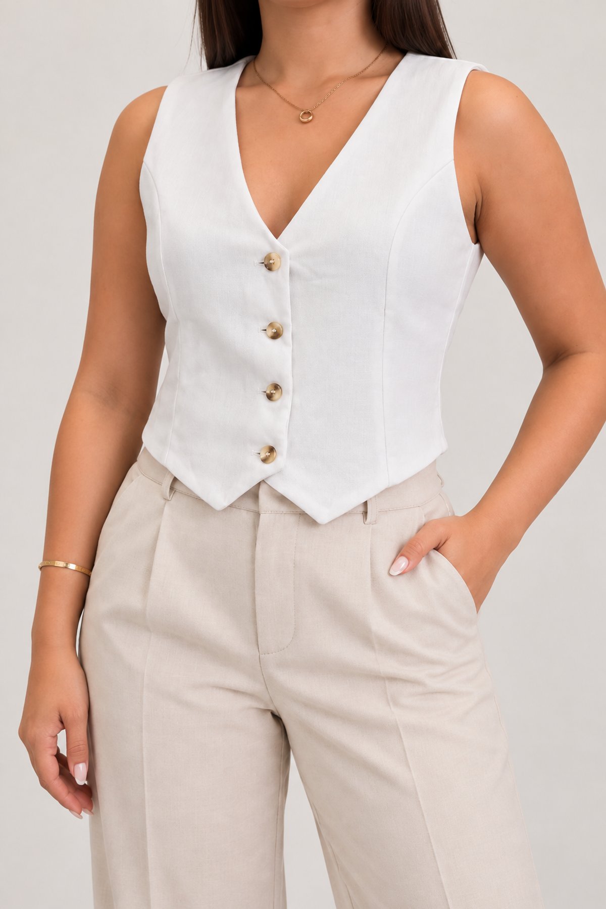 CHALECO DE LINO #04001447