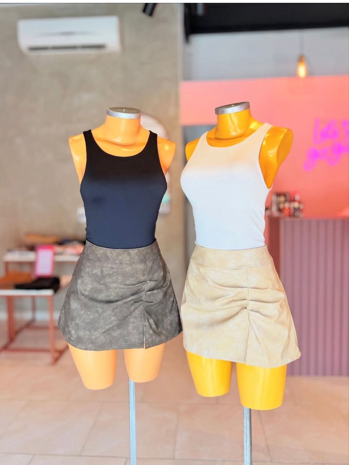 Mini Cuerina Drapeada