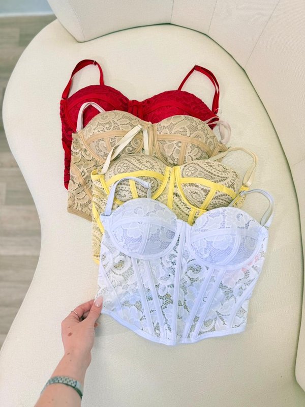 CORSET DE ENCAJE CON PUSH-UP