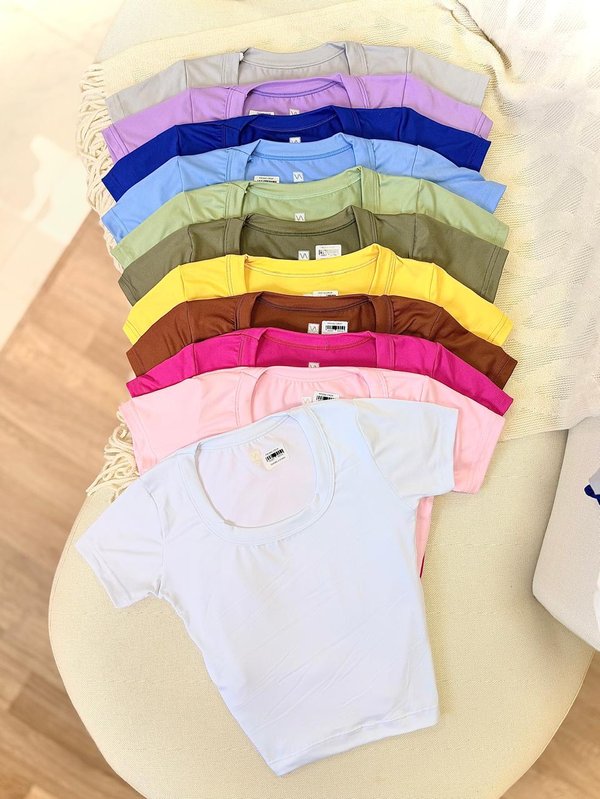 Promo Crop Cuello Redondo Escotado #7000