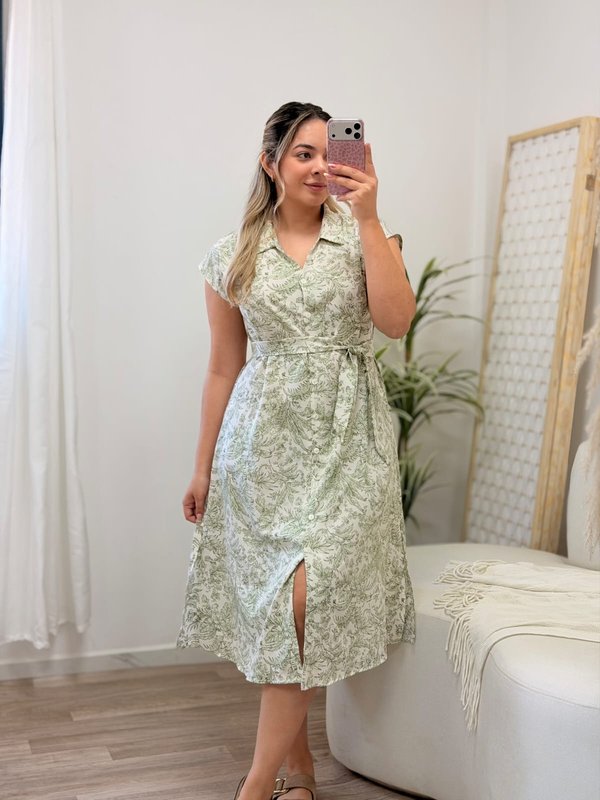 VESTIDO LARGO  C/ BOTONES 