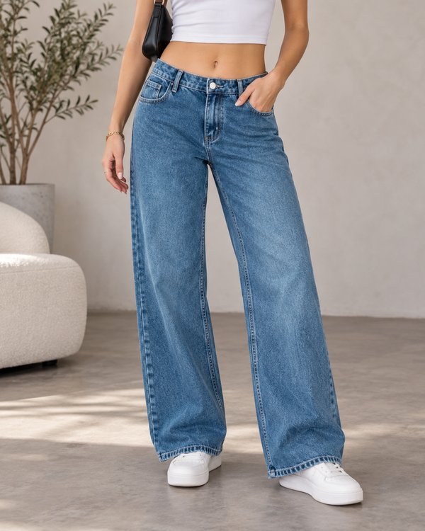 JEANS WIDE TIRO BAJO
