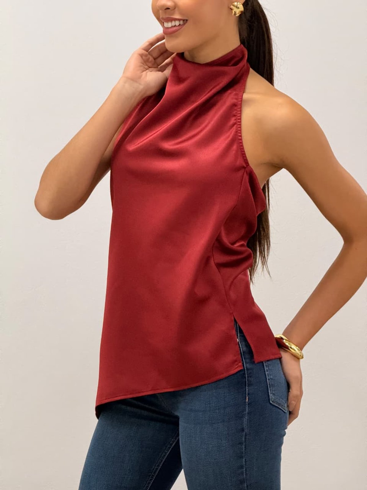 BLUSA CUELLO HALTER  - 5