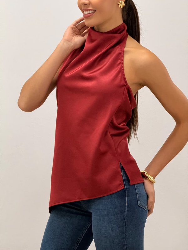 BLUSA CUELLO HALTER 