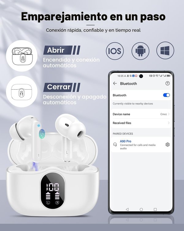NUEVO INGRESO: Auriculares inalámbricos, Bluetooth 5.4. 