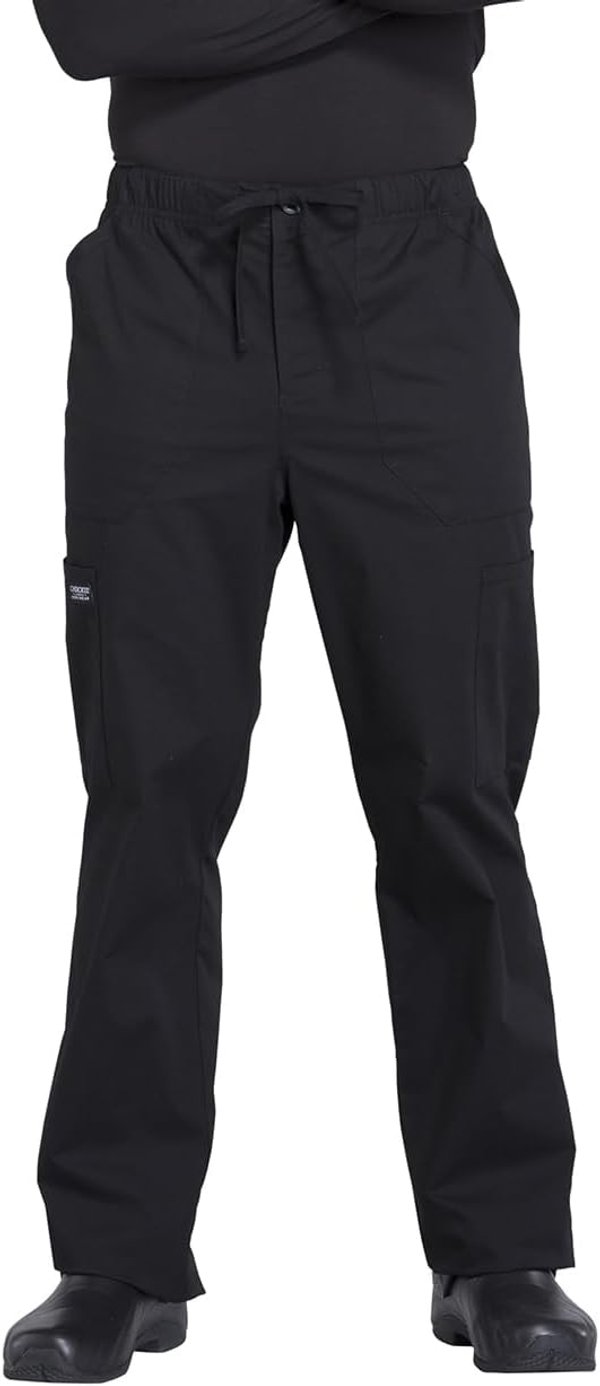 Cherokee - Chaqueta + pantalón - Conjunto para hombre con cuello en V y pantalón cargo de pierna cónica frontal con 9 bolsillos y tela elástica de 2 vías