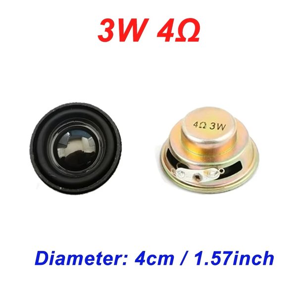 Mini altavoces 3W 4R de 1,57 pulgadas 4cm 4 Ohm diámetro del altavoz 40mm altavoz para Kit Arduino