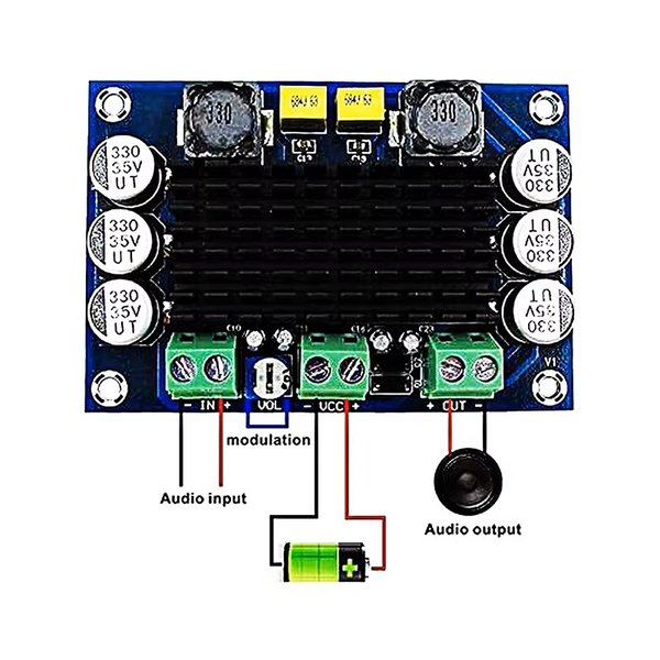 Amplificadora 100w de Audio placa de gran capacidad módulo amplificador de potencia XH-M542