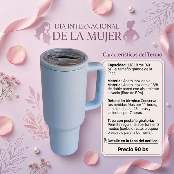 Vaso termico celeste