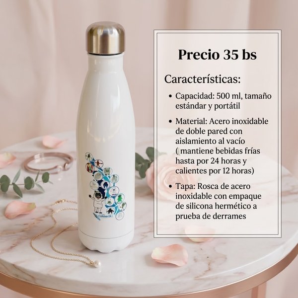 Tomatodo blanco con diseño estampado