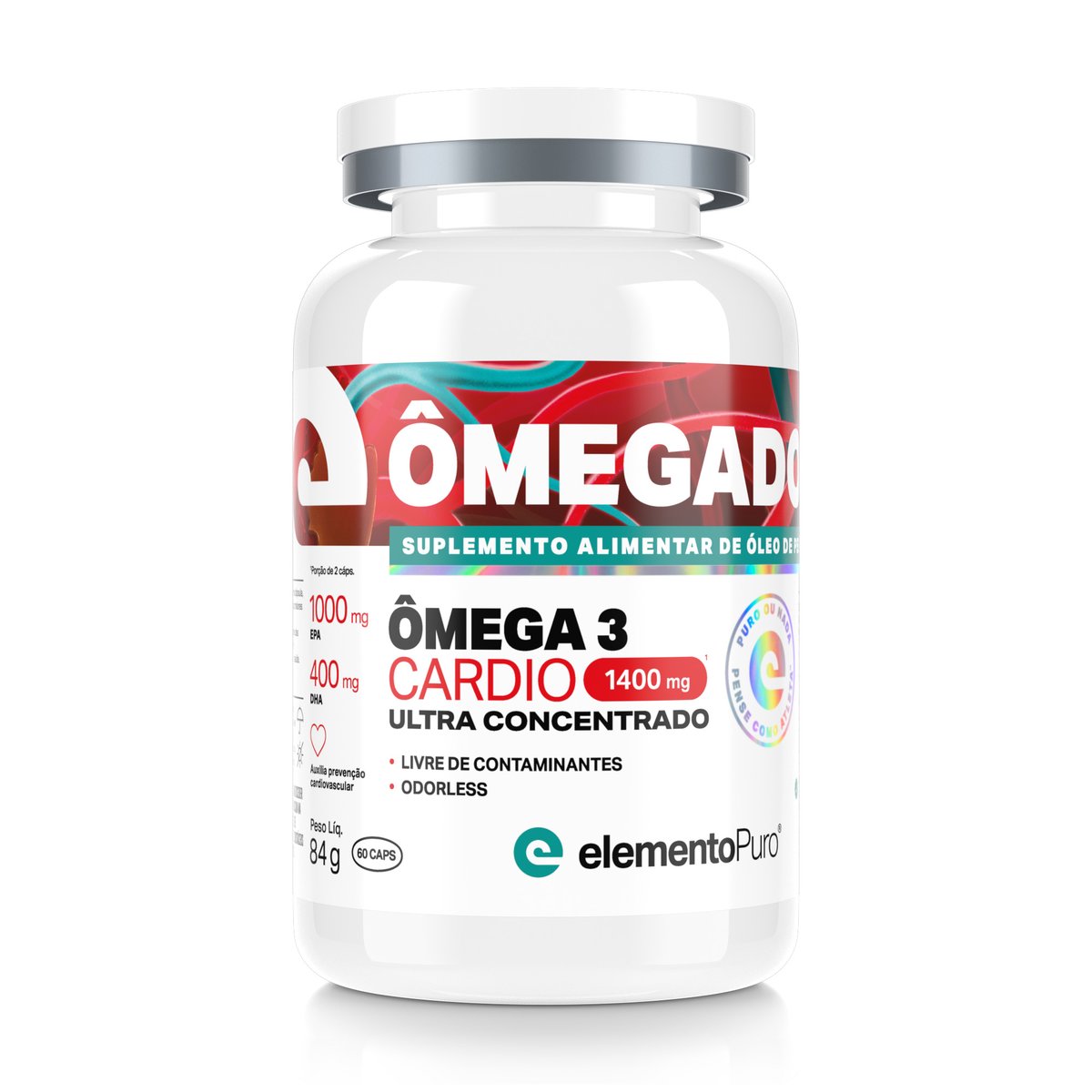 Omega 3 cardio 60 cápsulas libre de contaminantes y olores  