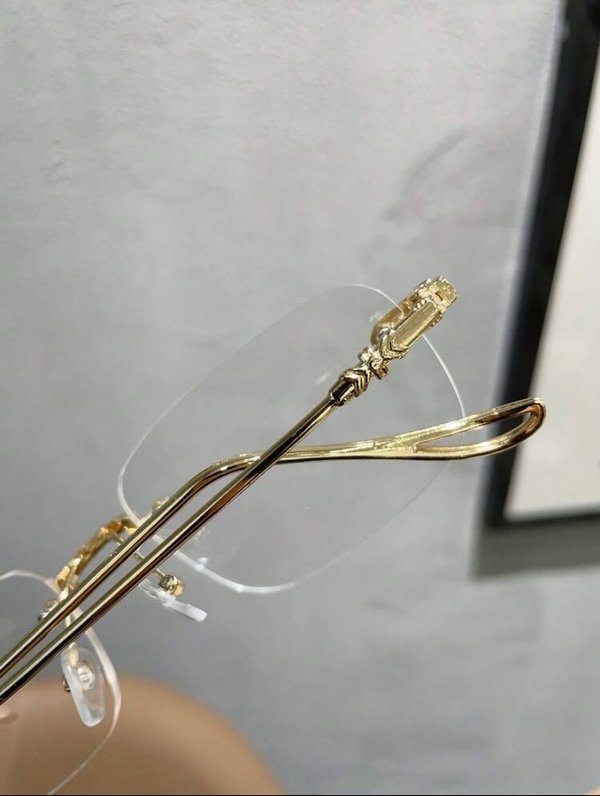 Y2K "Cyber-Ghost" Rimless Glasses