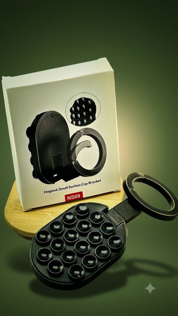 Soporte Magnético 3 en 1 para Celular: Con Ventosa de Succión, Clip Mosquetón y Giro 360°