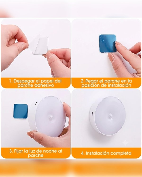 Luz LED Recargable con Sensor de Movimiento (cálida/fría) para Armarios, Cocina y Escaleras