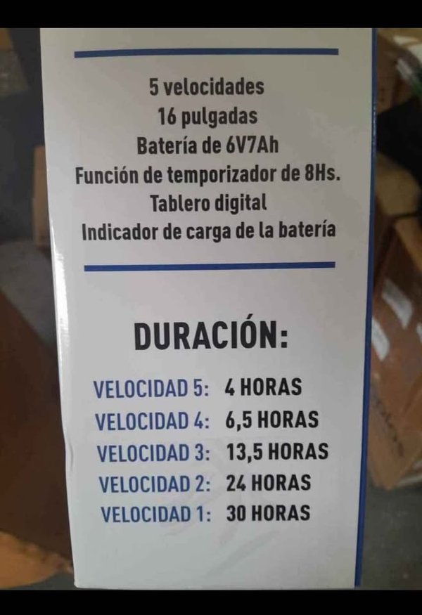 Ventilador de Pie Recargable 