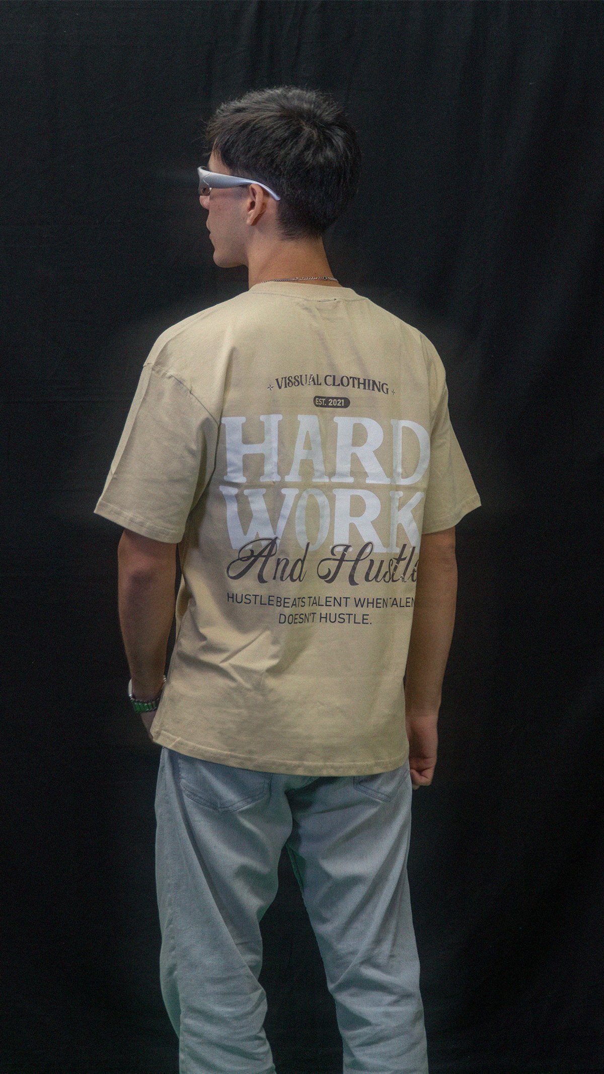 Vissual Work Hard - Oversize Tee - 3