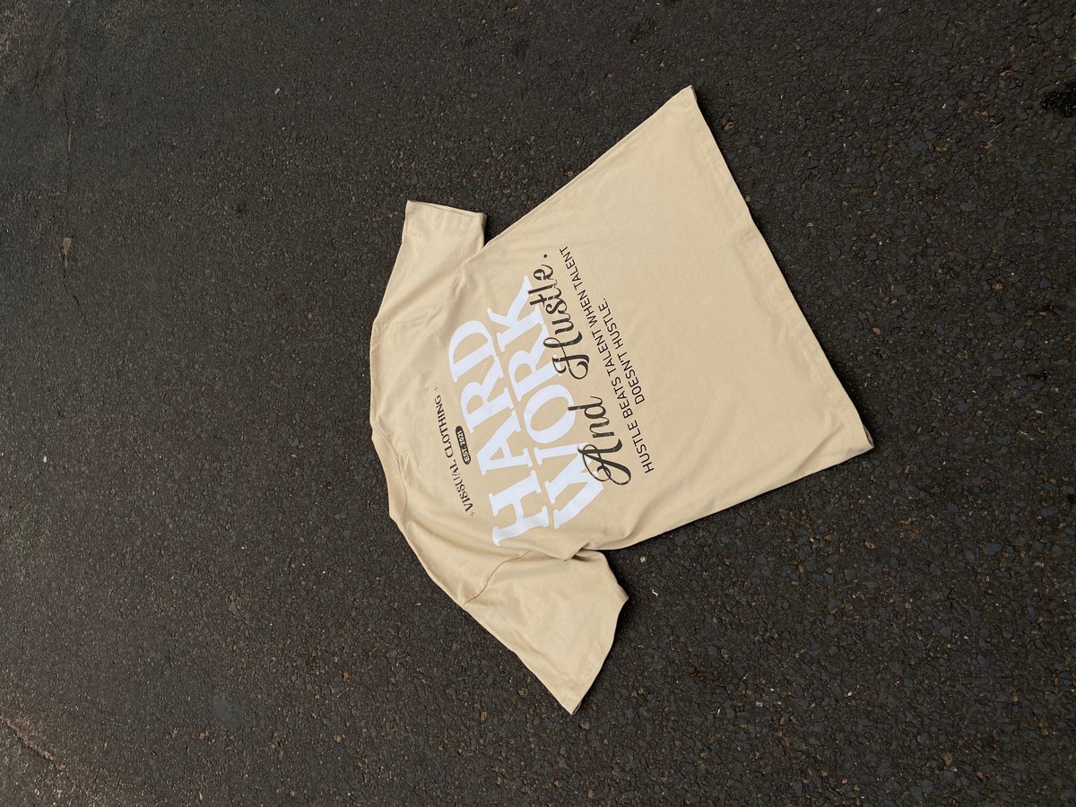 Vissual Work Hard - Oversize Tee