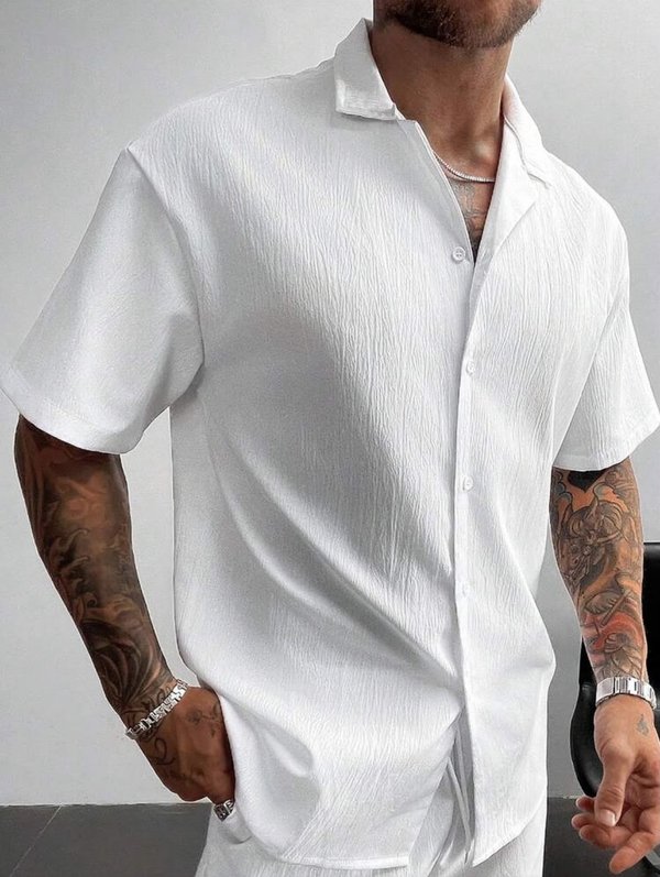 Camisa de Manga Corta Blanca