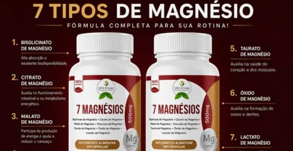 Suplemento de 7 magnesios Uni Ervas