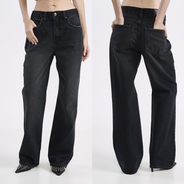 Jeans Wide Leg Black de Tiro Alto – Colcci