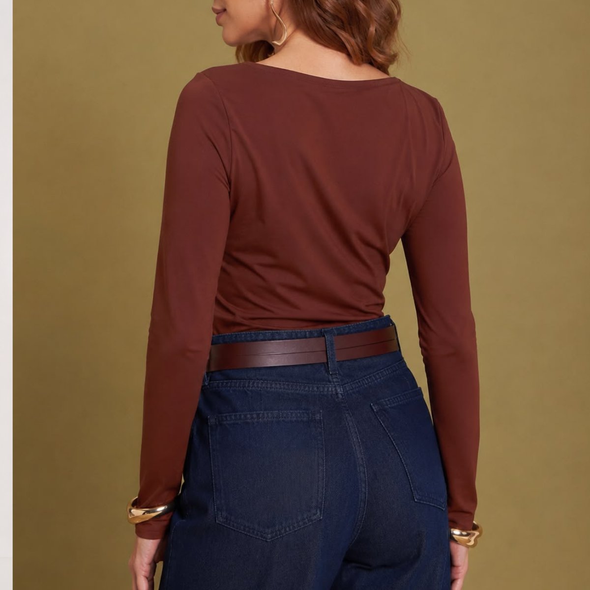 Blusa Soft Touch de Poliamida Marrón – Gatos e Atos - 2