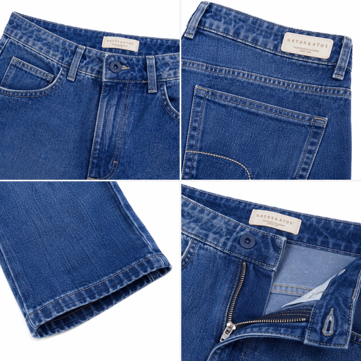 Pantalón Jeans Pantalona de Cintura Alta Gatos e Atos - 2