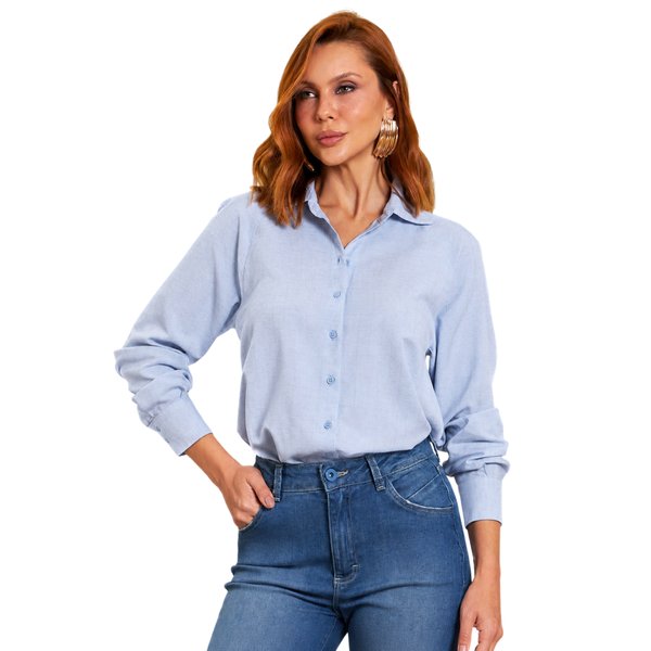 Camisa de Viscosa con Lino y Rayas de Lurex – Gatos e Atos