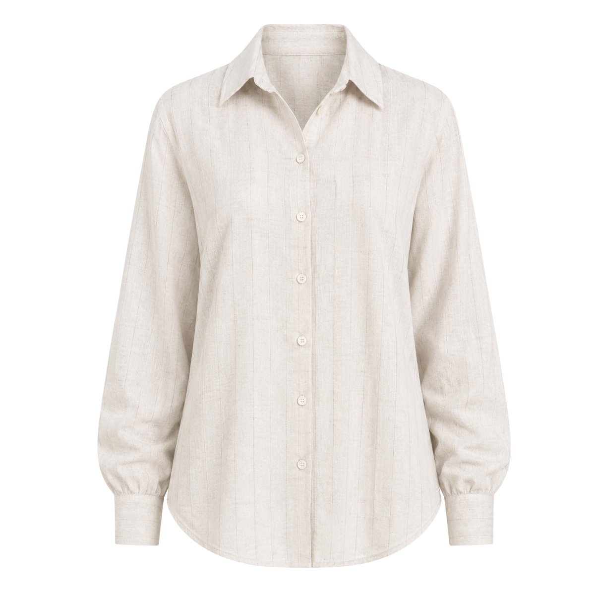 Camisa de Viscosa con Lino y Rayas de Lurex – Gatos e Atos - 2