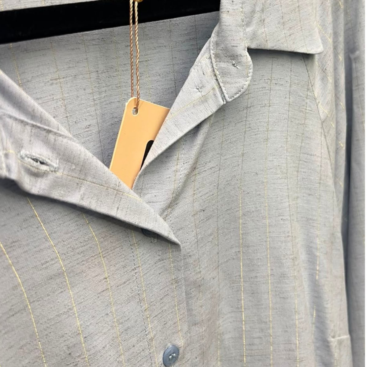 Camisa de Viscosa con Lino y Rayas de Lurex – Gatos e Atos - 3