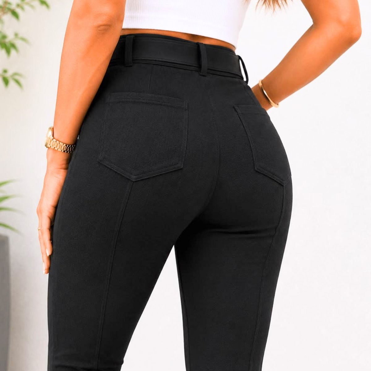 Pantalón Montar Ajustado Negro – Marca Nacional (PIEZA DE LA LIVE - 2