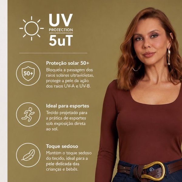 Blusa Soft Touch de Poliamida Marrón – Gatos e Atos