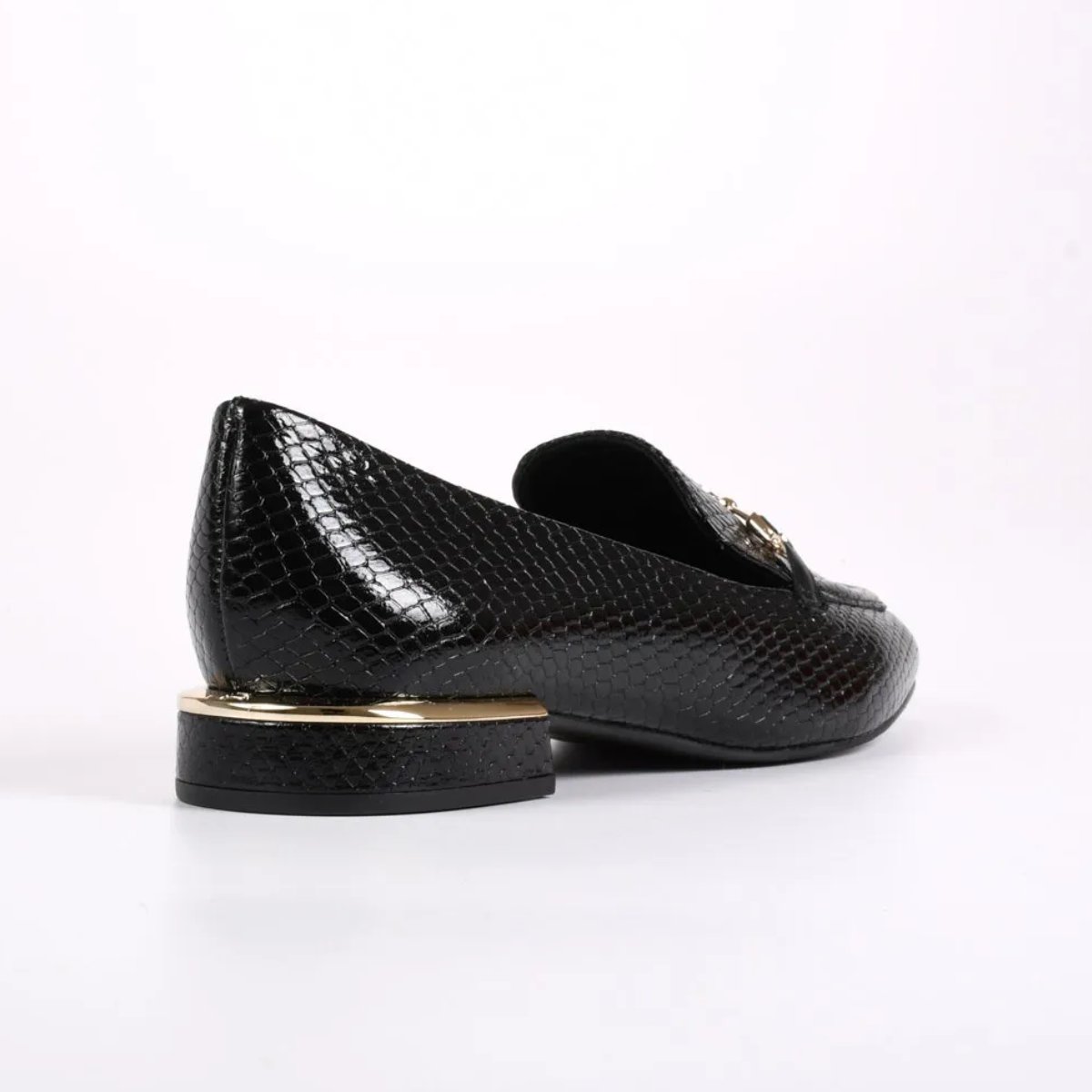 Loafer de Cuero Snake Negro con Herraje Dorado – Jorge Bischoff - 2