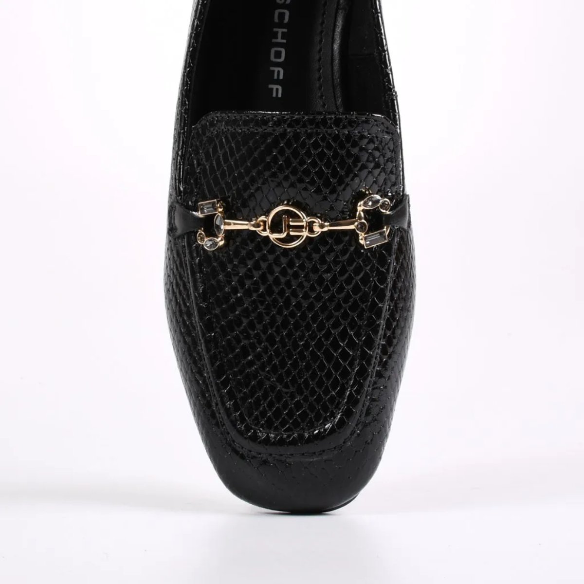 Loafer de Cuero Snake Negro con Herraje Dorado – Jorge Bischoff - 3
