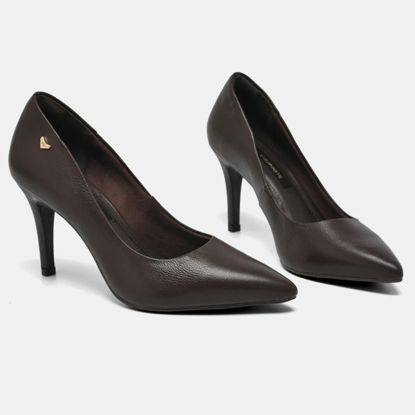 Scarpin de Cuero Marrón – Via Marte